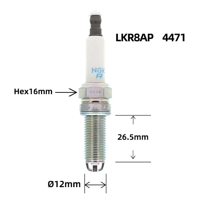 4Pcs NGK Platinum Spark Plug LKR8AP 4471 for BMW 3/5/6 E90 E92 E93 M3 E60 E61 M5 E63 E64 M6 2004-2013