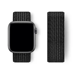 High-Performance Nylon Loop Strap for Smartwatch (Black white 11)