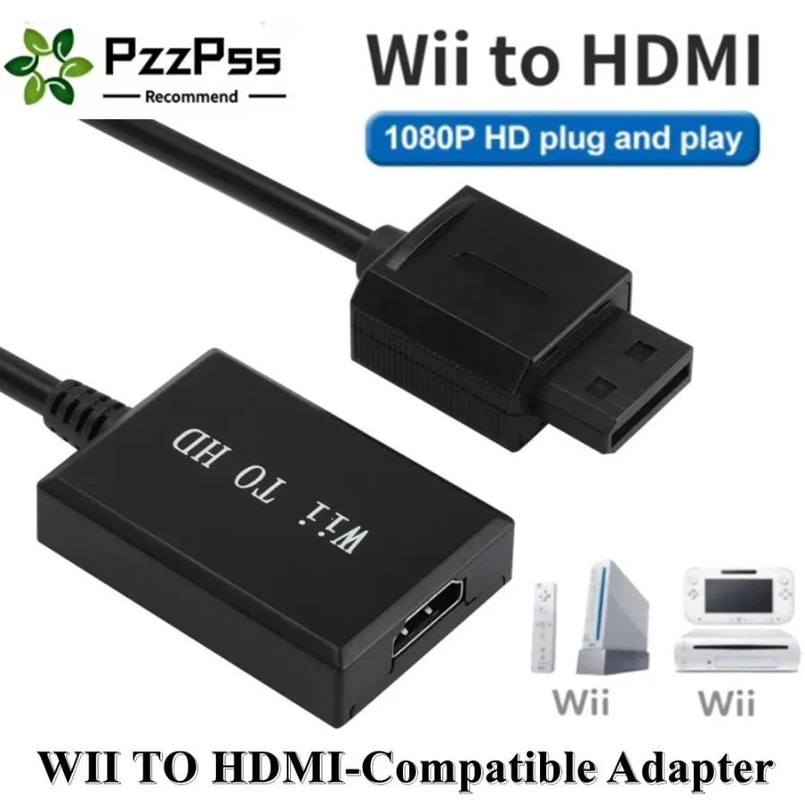 HD 1080p Wii To HDMI-compatible Converter Adapter Full HD 1080p 720p Wii to HDMI