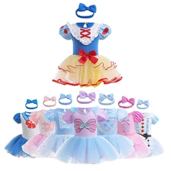 Baby TUTU Romper Dress With Headband Infant Baby Girl Clothes Size 3-18M Lovely Design Baby Clothes Party Photos Dresses