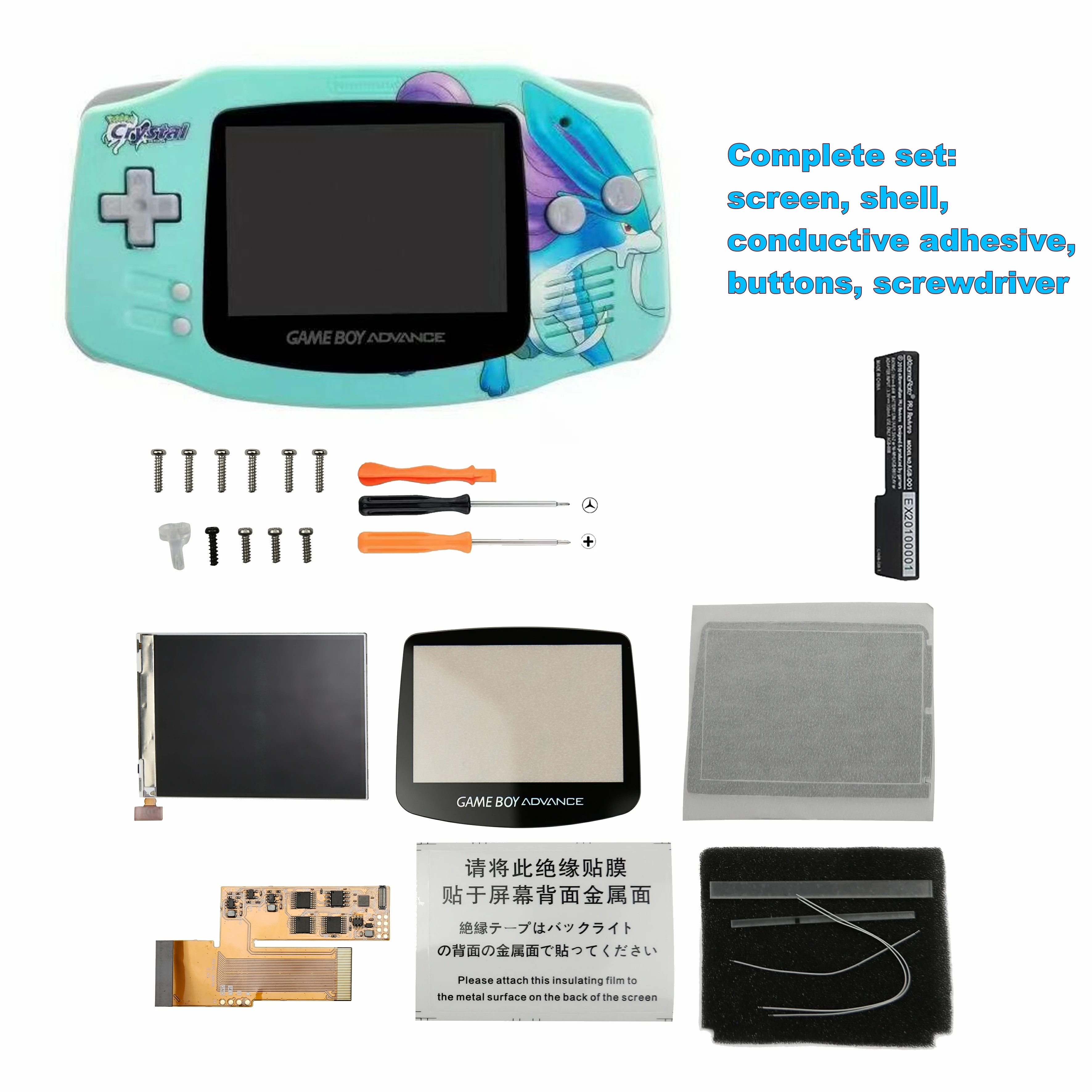 gba Original Refurbished GBA Highlight IPS2.0 Handheld Game Console for Game Boy Advance Games Holiday Gifts