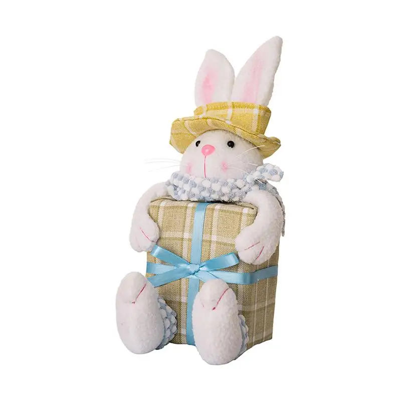 

Easter Bunny Figurines Home Decor Easter Bunny Cookie Box Ornament Bunny Doll Cute Bunny Easter Rabbit Doll For Easter Spring