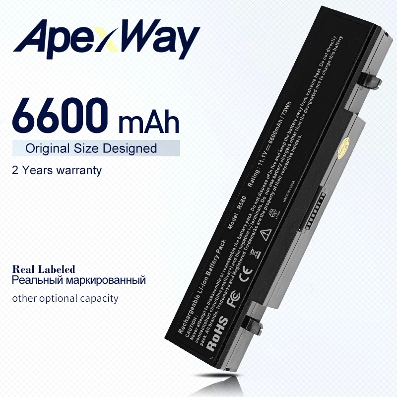 

Аккумуляторная батарея ApexWay для ноутбука, 6600 мАч, для Samsung AA-PB9NC5B PL9NC6W R428 R429 R468 NP300 NP350 NP350V5C 355V5C
