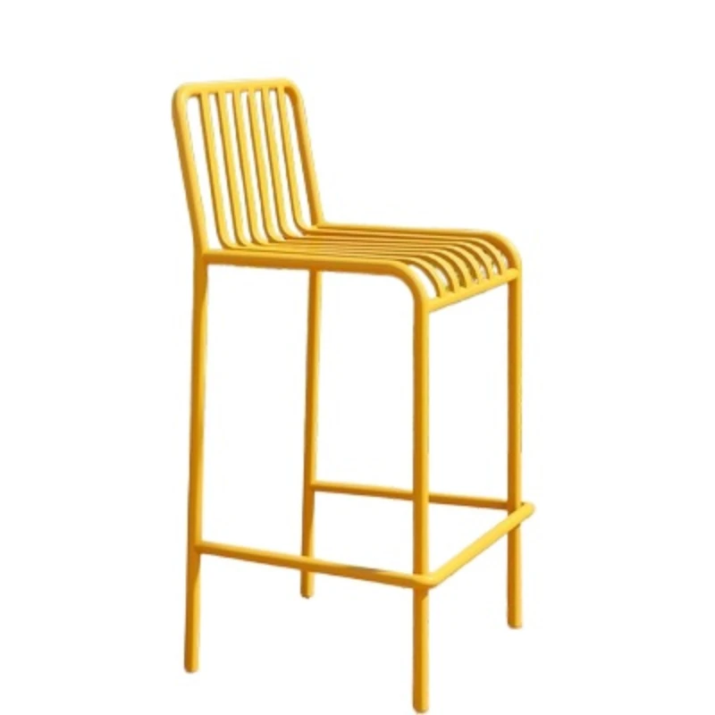 Iron Modern High Chairs Lounge Outdoor Garden Patio Reception Unique Relaxing Bar Stools Fashion Taburetes De Bar Furniture
