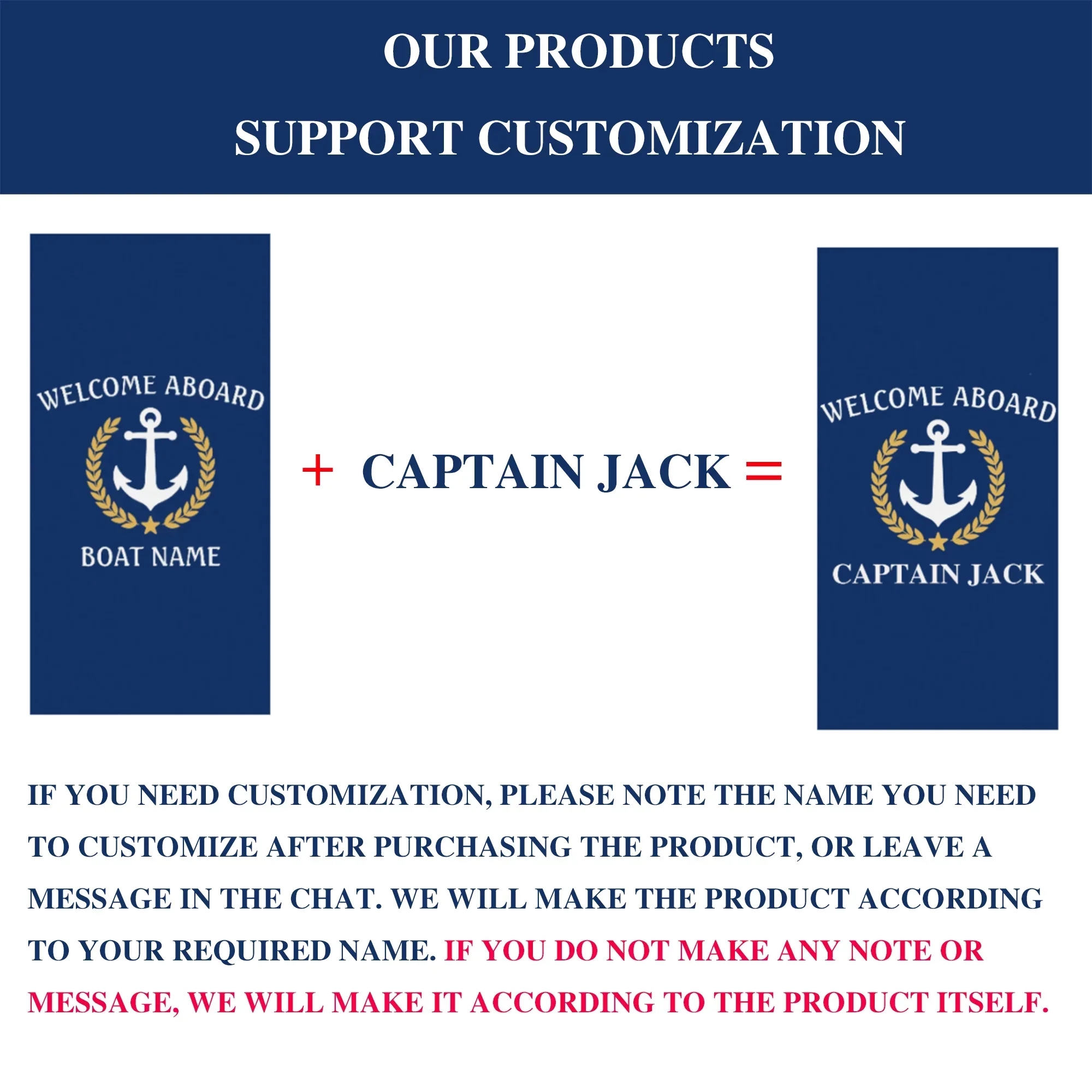 Custom Name Nautical Shower Curtain Anchor Design Waterproof Fabric Bathroom Decor Ocean Themed Personalized Bath Curtain 2