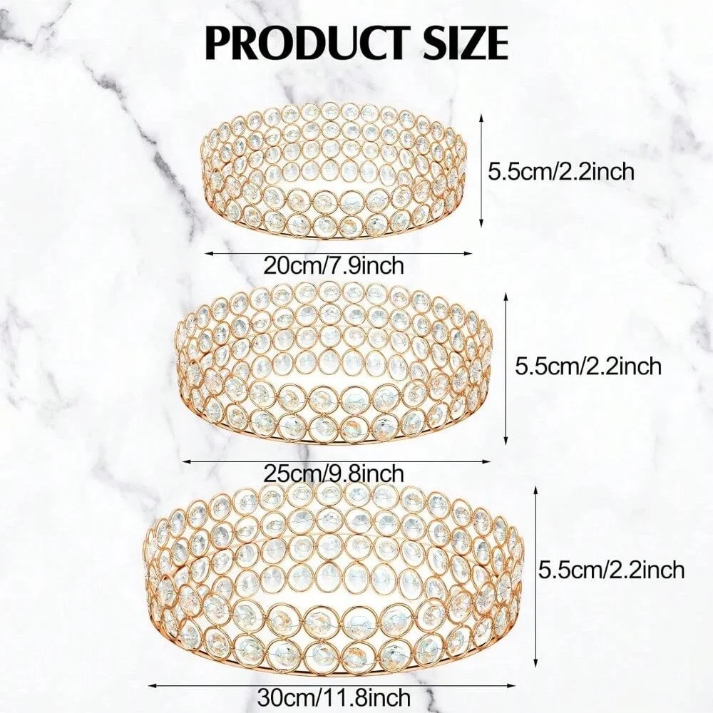 Mirror Cosmetic Plate, Round Glass Perfume Plate, Suitable for Dressing, Jewelry and Cosmetics Storage, Gift Home Decoration