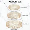 Mirror Cosmetic Plate, Round Glass Perfume Plate, Suitable for Dressing, Jewelry and Cosmetics Storage, Gift Home Decoration 6