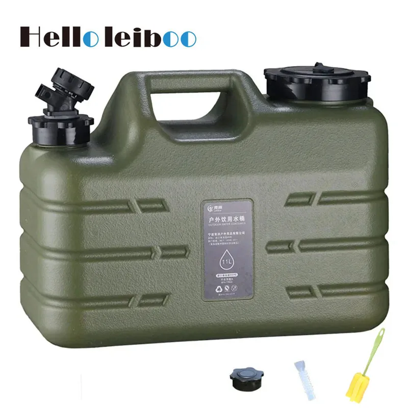 11L Water Bucket Large Capacity Portable Drinking Water Canister with Detachable Faucet No Leakage for Outdoor Travel Driving water bucket