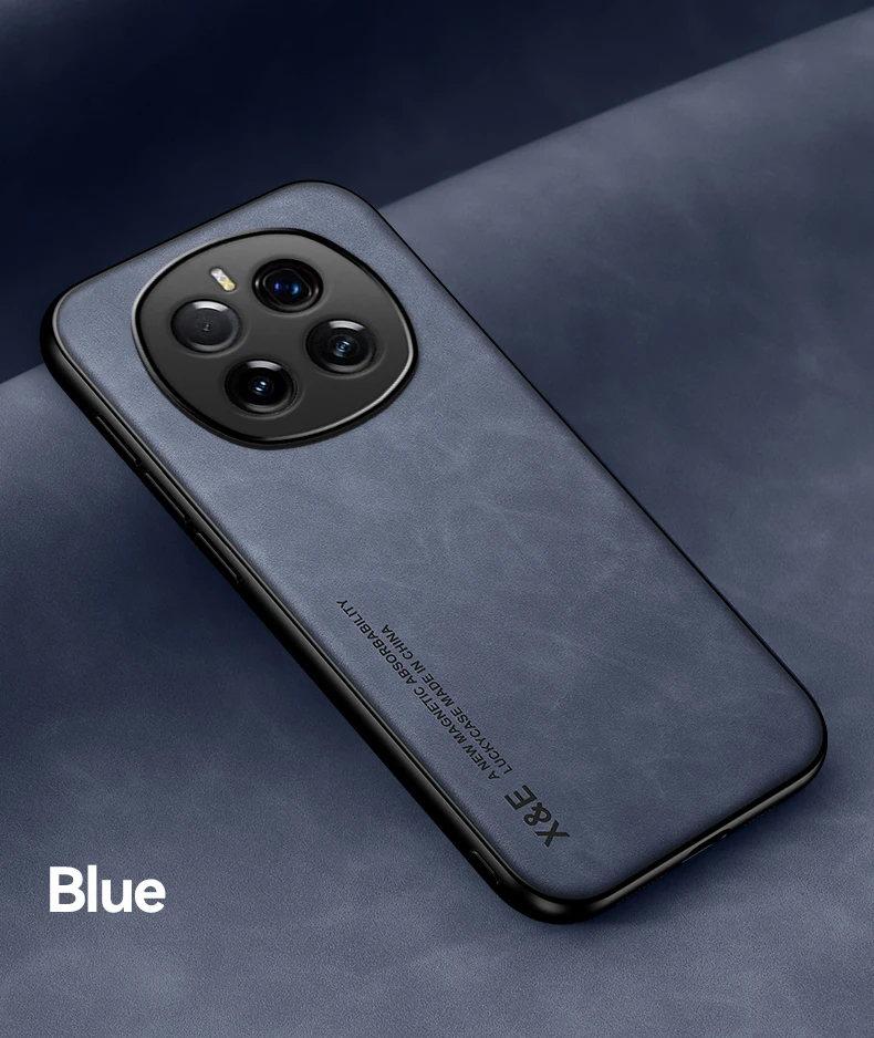 Luxury PU Leather Phone Case with Car Holder and Silicone Protection