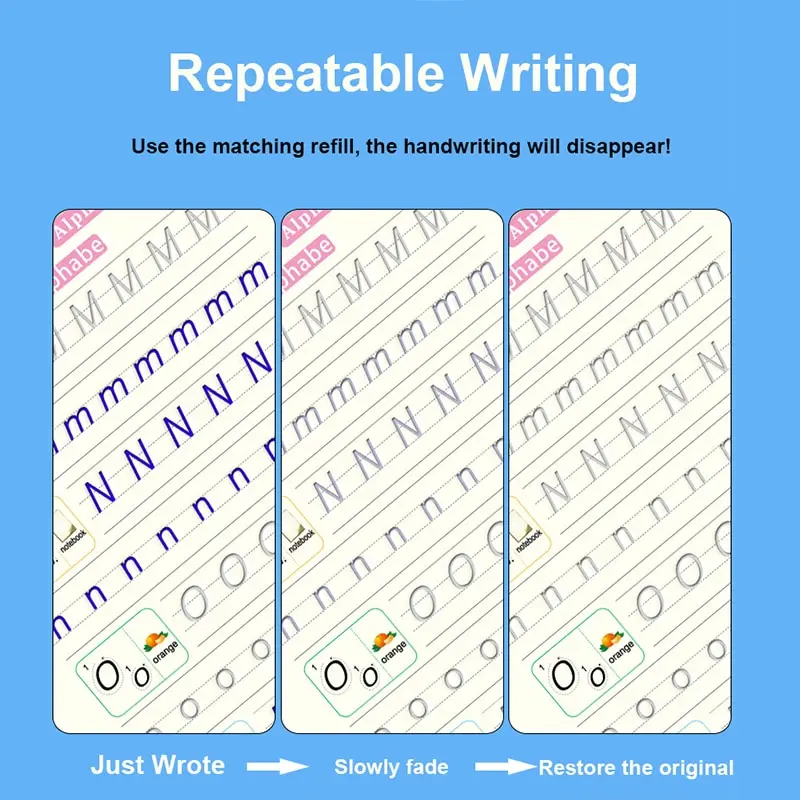Writing Exercise Books English Groove Magic Practice Copybook Children's Book Learning Numbers Letters Alphabet Calligraphy Gift - 2