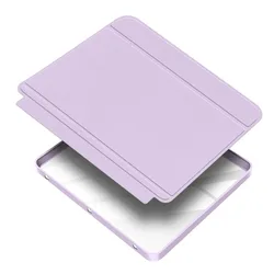 Colorful Magnetic Snap - on Smart Wear Resistant Case with Auto Wake/Sleep Feature (Light Purple)