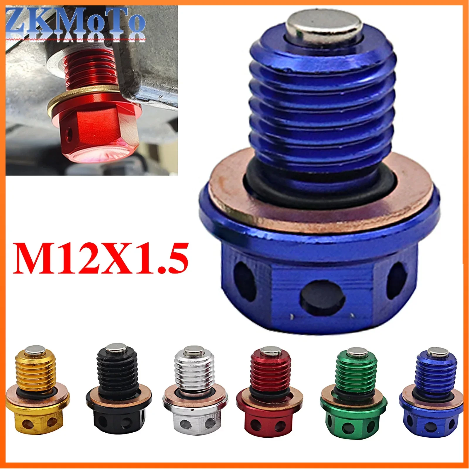 

M12xP1.5 Magnetic Oil Drain Plug Bolt Screw For Yamaha WR250R WR250X Serow 250 YZF-R3 YZF-R25 MT-03 MT-25 YZ250 YZ250X XT250X