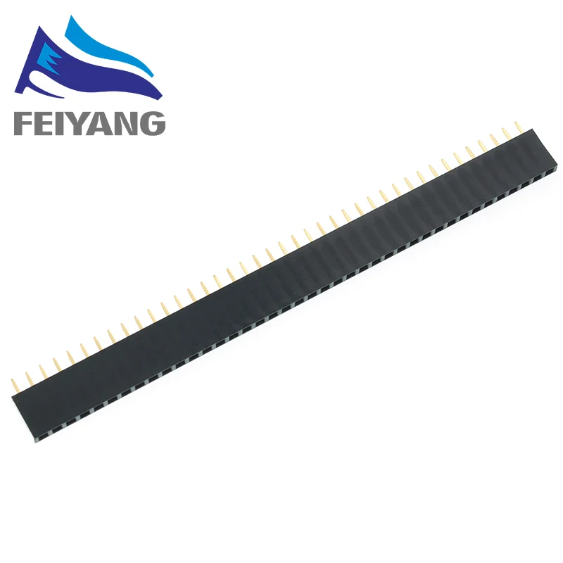 10 Stück 2,54 mm 40 Pin gerade Buchse einreihige Stiftleiste Streifen PCB-Stecker PAIMU
