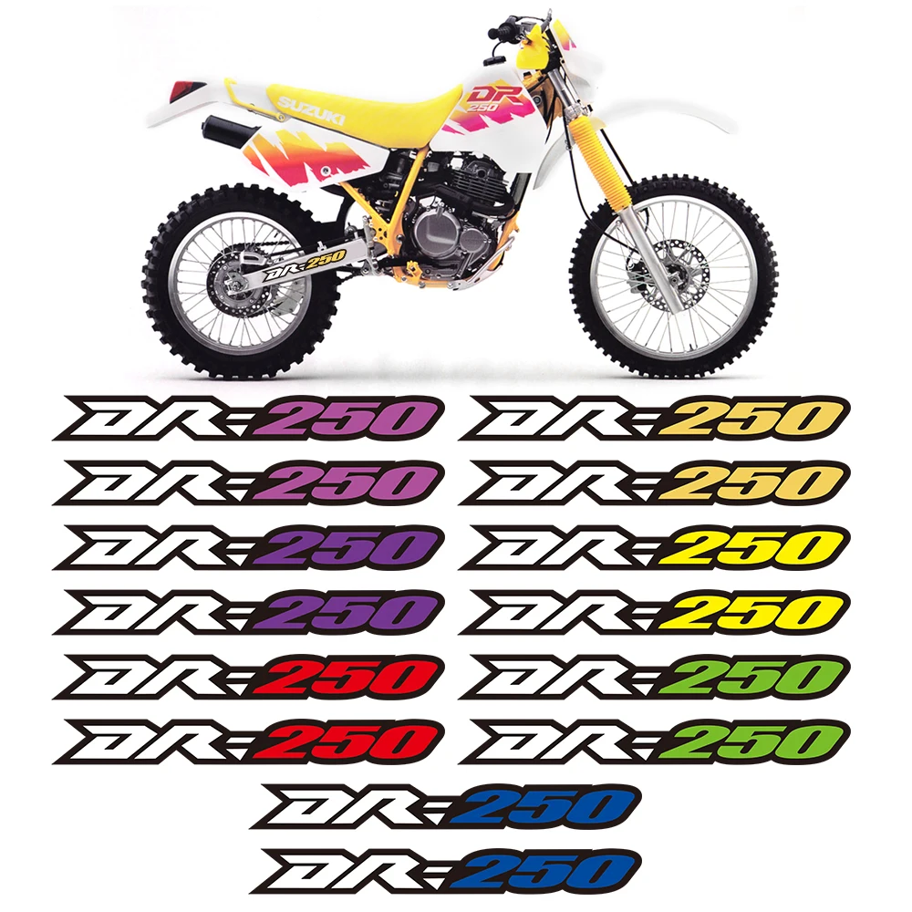 Suzuki DR250 Swingarm Stickers Decals DR 250 Graphics kit dirtbike