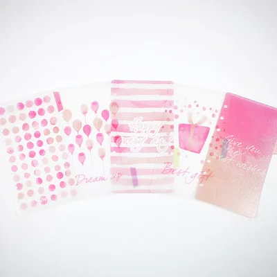 Colorful Gradient Binder Notebook Cover & Photo Sticker Album Diary Planner