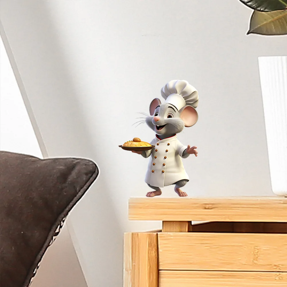 Cartoon Gourmet Little Mouse Living Room Bedroom Porch Home Background Decoration Wall Stickers Self-adhesive Decals M923 wall stickers,wall sticker