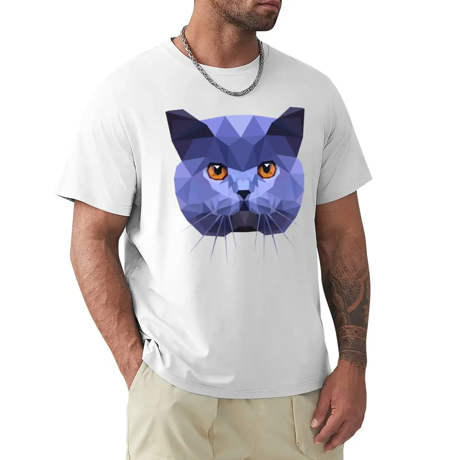 

British shorthair T-Shirt summer tops quick-drying t shirts for men graphic