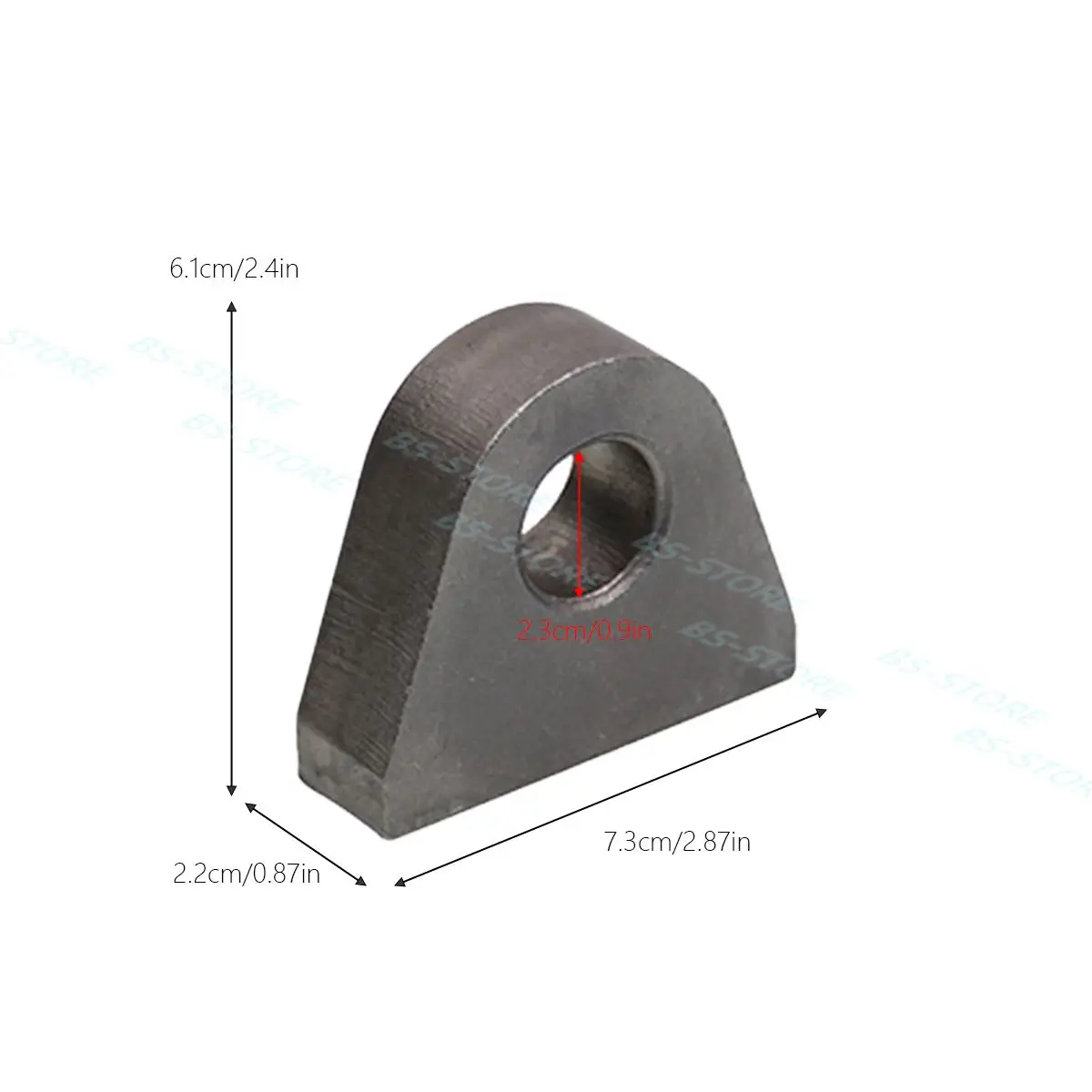 Weld On Shackle Clevis Mount 1-inch Steel Shackle Mount (Set of 2) for Offroad/Trucks/Trailer/Hydraulic Bucket Bumper Towing