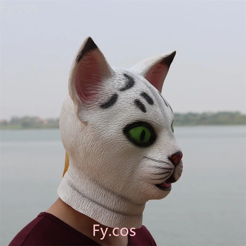 Carnival Cat Mask Therian Full Head Mascara Latex Halloween Party Cosplay  Funny Animal Face Rave Novelties Costume Disguise Girl - Masks & Eyewear -  AliExpress