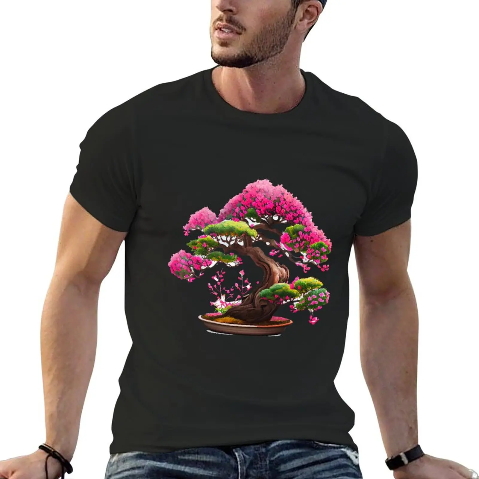 

Valentine's Day Bonsai Tree T-Shirt kawaii clothes basketball graphic tees shirts for men graphic tees