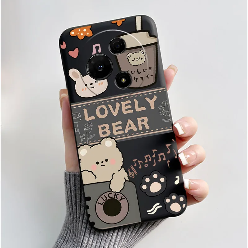 Aesthetic Cute Cat Soft Silicone Black Protective Phone Case Cover