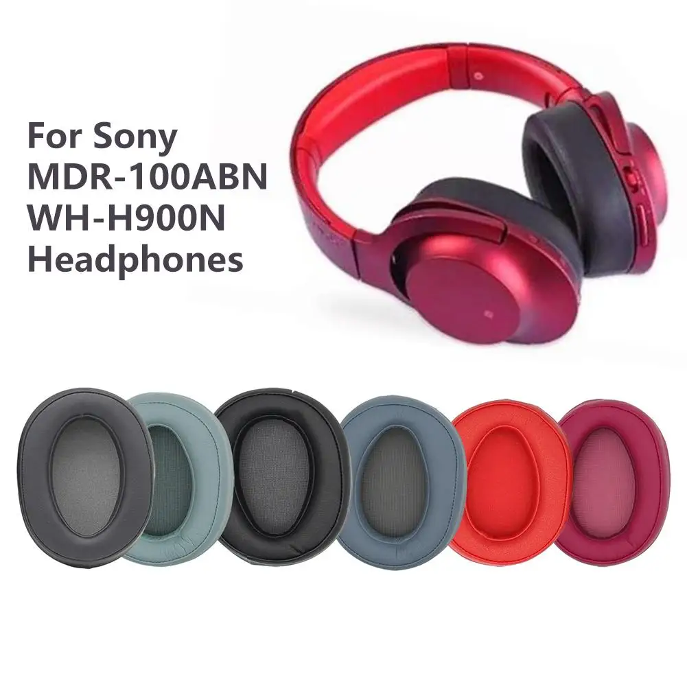Ohrpolster-Headset Schwarz tragbares Protein-Ohrhörer-Ersatz-Ohrpolster Zubehör für Sony MDR-100ABN Hopcd Headset Earpad 