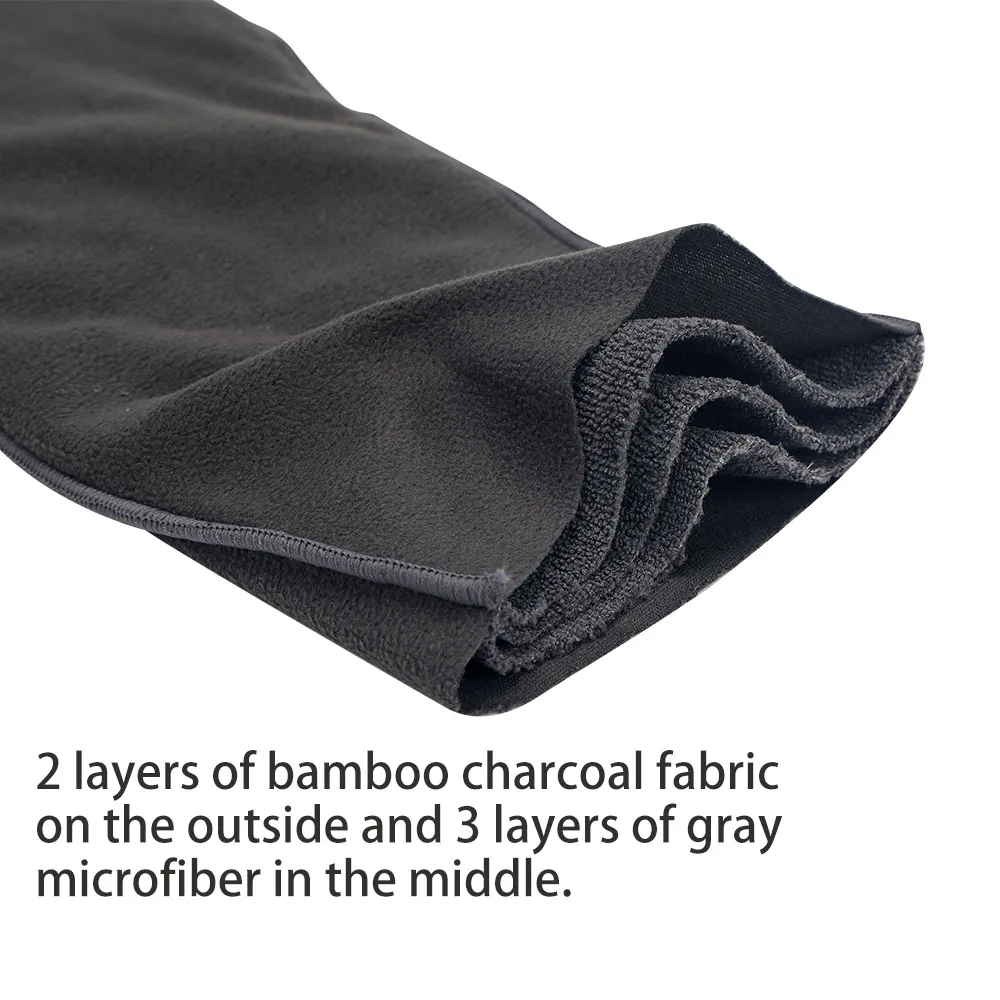 1pc/3pcs/5pcs Washable Bamboo Charcoal Adult Diapers Resuable Microfiber Insert Breathable Skin-Friendly