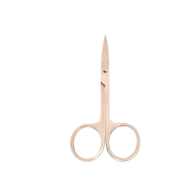 1Pc Eyebrow Scissor Safety Nose Hair Scissors Stainless Round Scissors Trimming Tweezers Small Clipper Eyebrow Nose Hair Cut 2