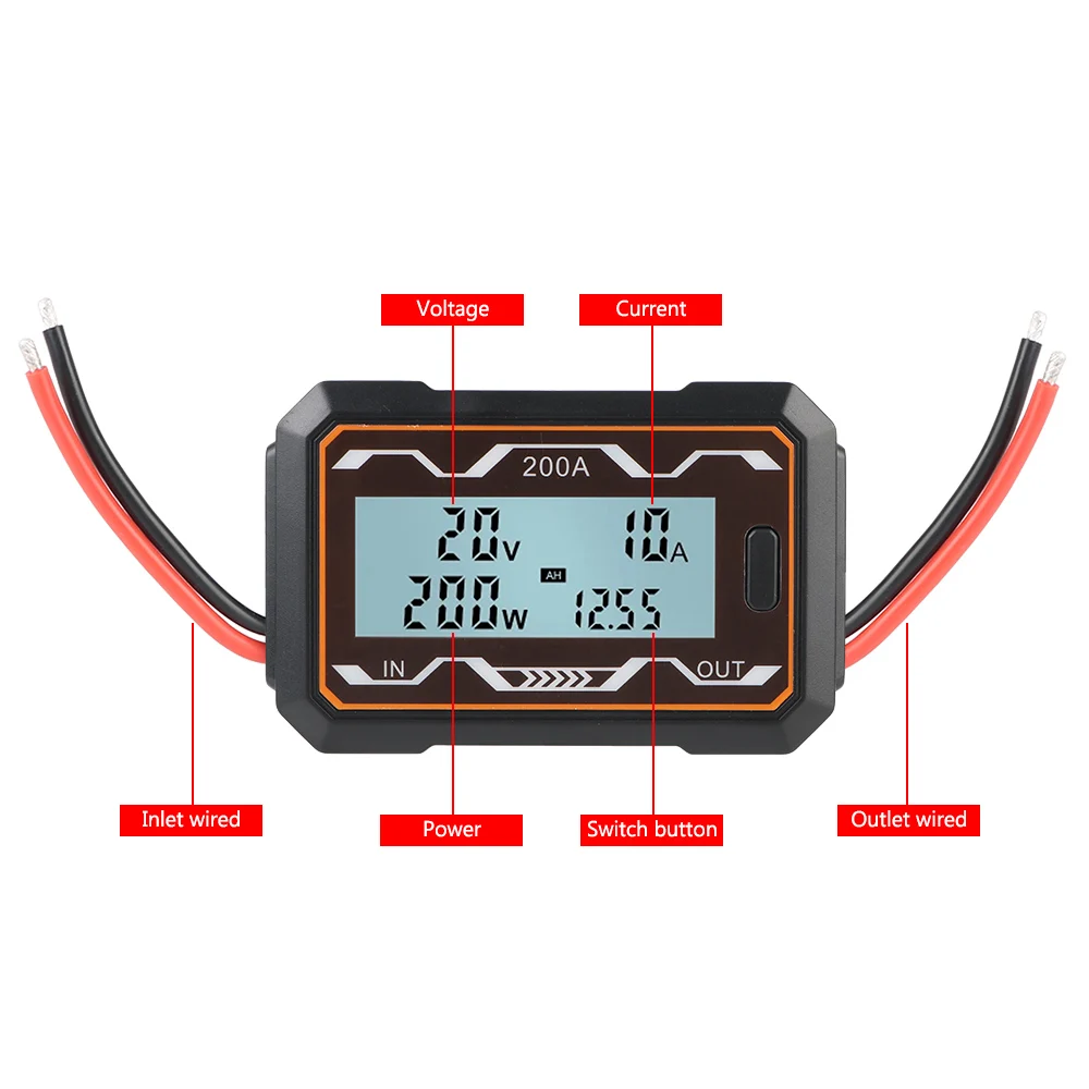 DC Power Analyzer Watt Meter LCD Backlight 0-60V