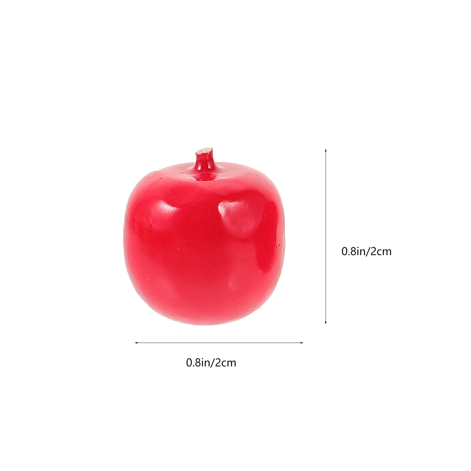 미니 가짜 사과 시뮬레이션 사과 모델, PU 폼 사과 장식 폼, 홈 장식 미니어처 크리스마스 사진 소품, 2cm