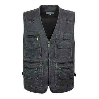 남성 캐주얼 코튼 민소매 조끼, 멀티 포켓 사진 조끼, 16 개 포켓, 빅 사이즈, 세일, 7Xl, 6Xl, 여름, 신상