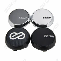 4PCS OD 68MM / ID 64MM Sport Wheel Center Cap XXR SSR ENKEI Racing Emblem Sticker Wheel Cover Cap Hubcaps Car Styling 1