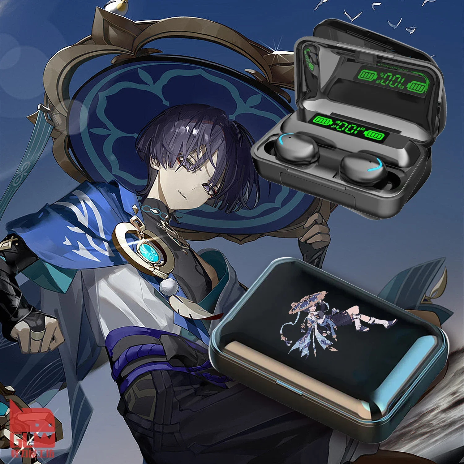 

Наушники Bluetooth Wanderer Game Genshin Impact Balladeer Cosplay для Android беспроводные наушники 5,0 HD Kunikuzushi аксессуары