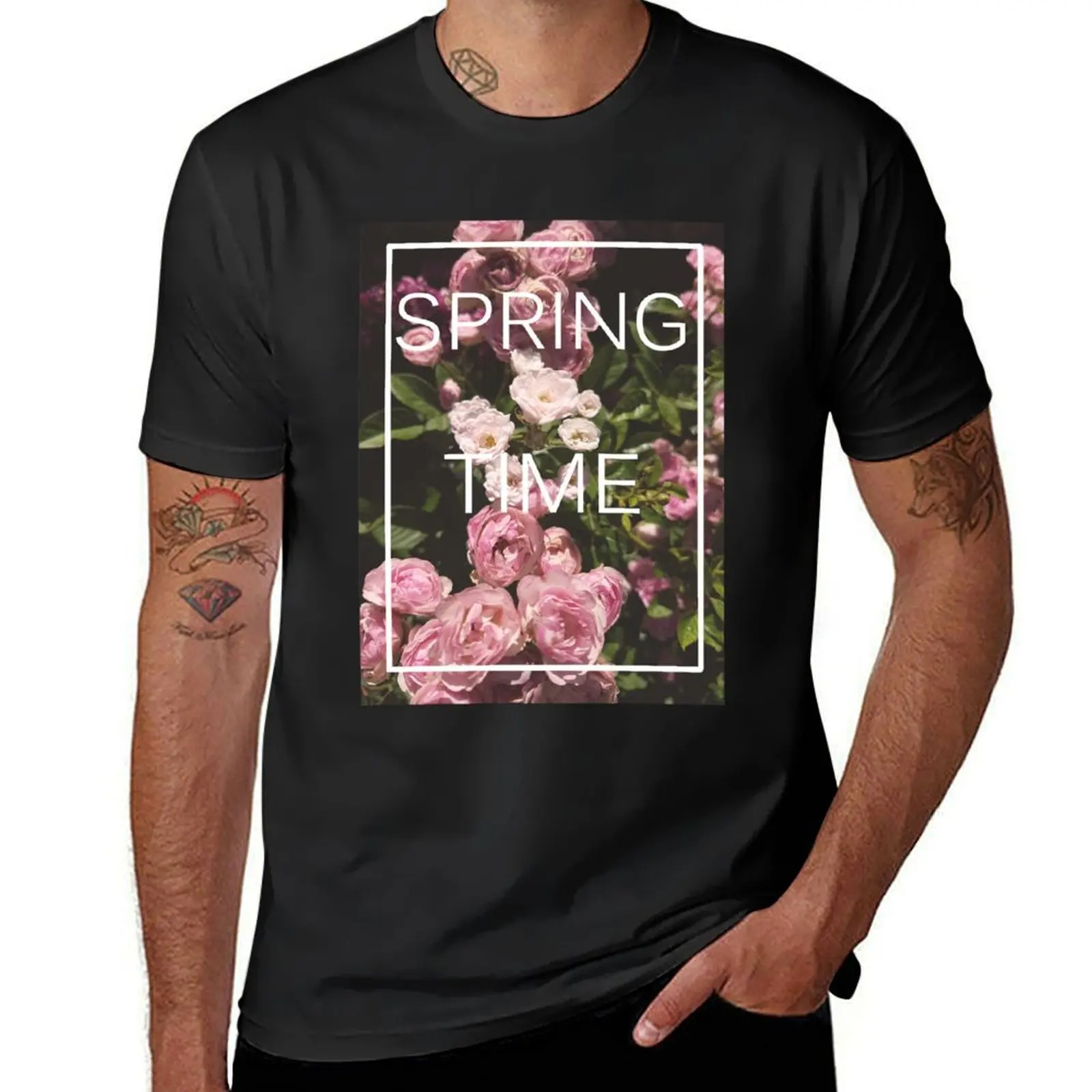 

SPRING TIME! T-Shirt heavyweights summer clothes plain black t shirts men