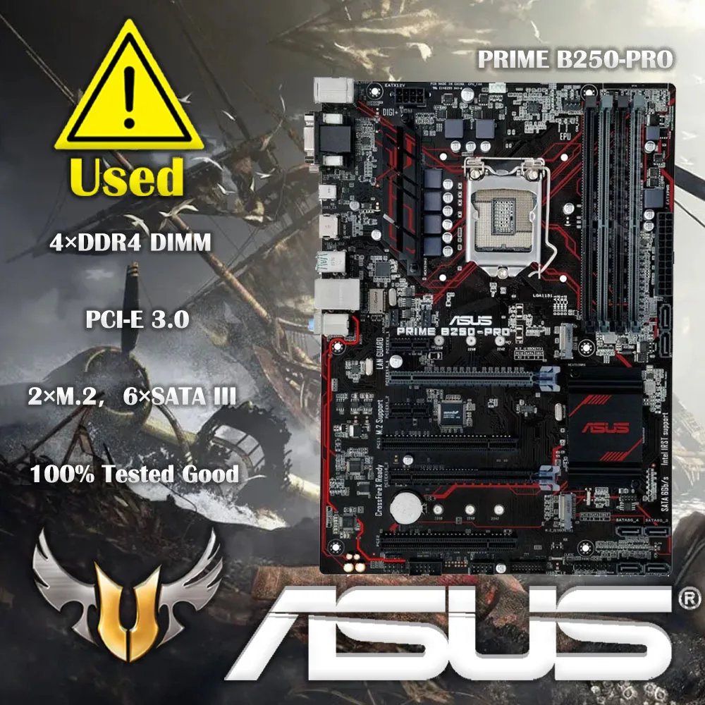 Presa Per Scheda Madre Desktop Asus Prime B250-Pro Usata Scheda Madre Lga 1151 Ddr4 B250 Sata3 Usb3.0