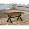 East West Furniture XT677 X-Style Kitchen Dining Table - a Rectangle Wooden Table Top with Stylish Legs, 40x72 Inch, Multi-Color 1