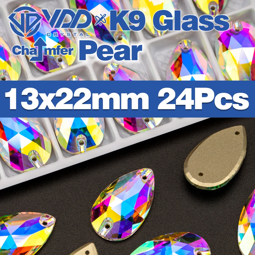 Premium K9 Glass Sew-On Rhinestones - Top Quality Crystal AB Flatback Stones for Clothing and Wedding Accessories