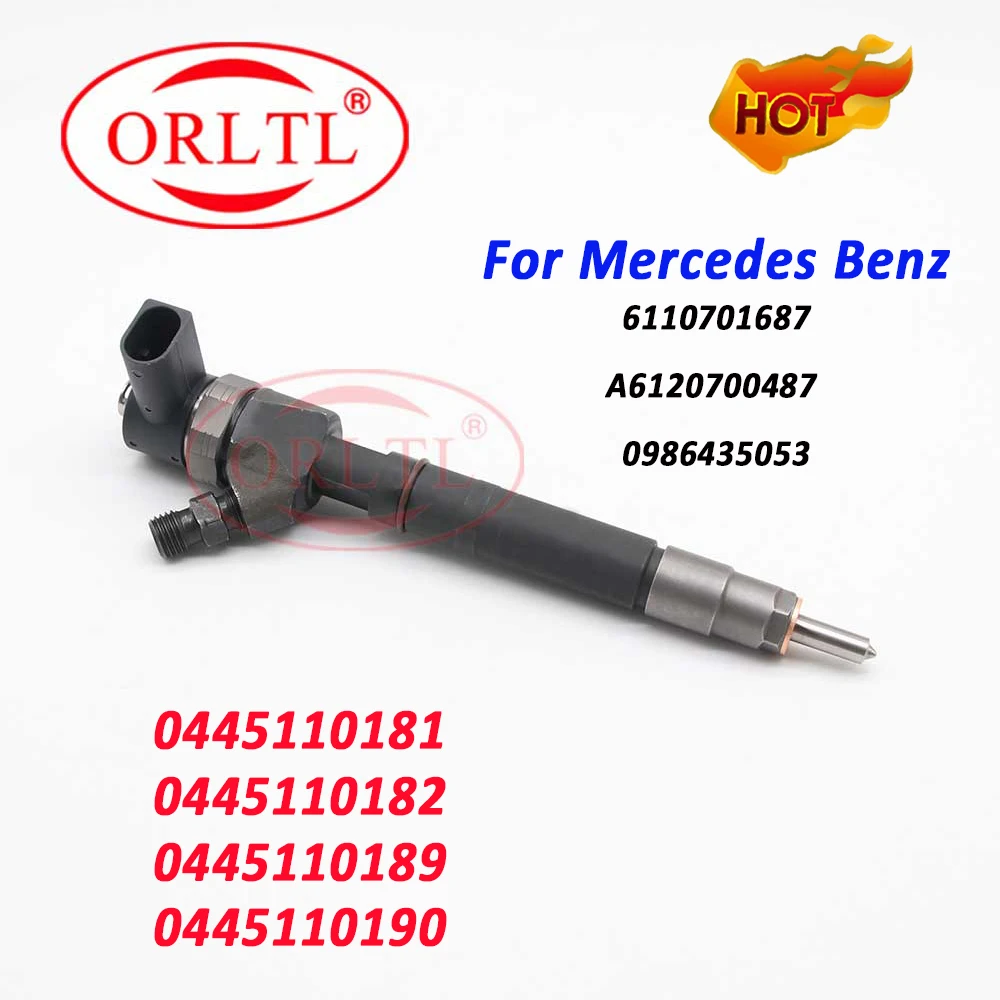 

ORLTL A6110701687 Nozzle 0445110190 New Diesel Fuel Injector 0445110189 0445110182 for Mercedes Benz Sprinter CAR Common Rail