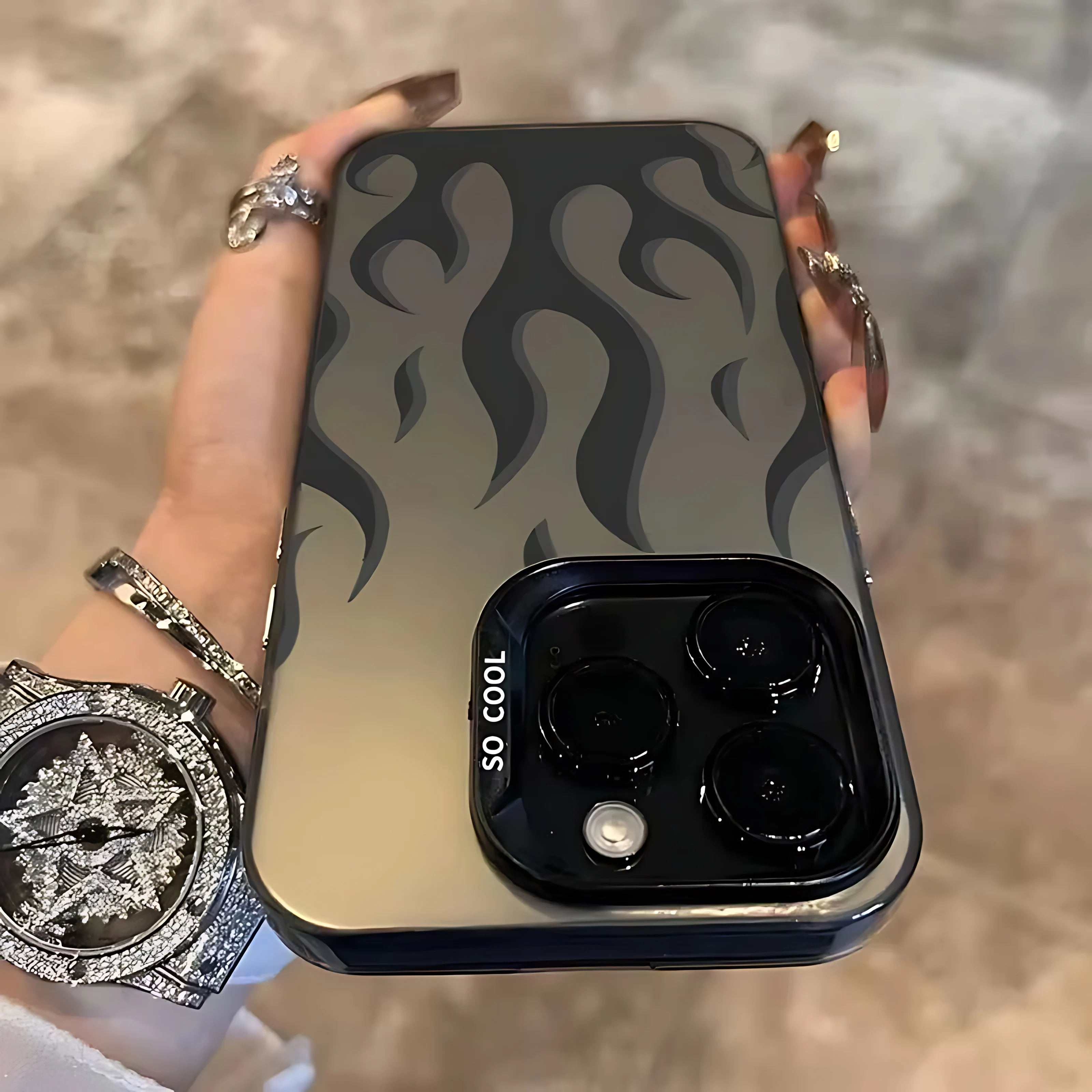 Creative Fashion Flame Fire Phone Case - Stylish Protective Cover