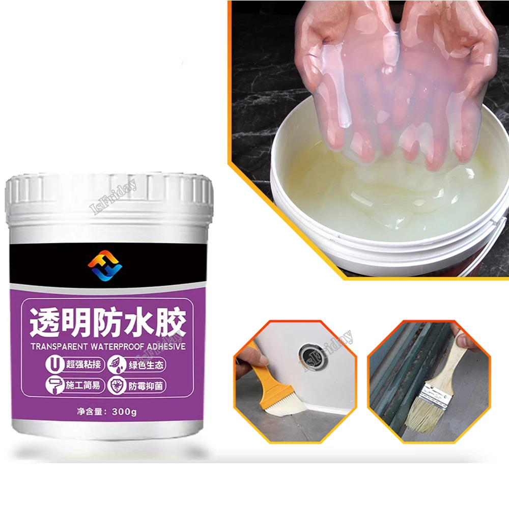 

Transparent Waterproof Coating Sealant Adhesive for Exterior Walls Leak Proof Coating Bathroom Floor Crack Sealing Mold Proof