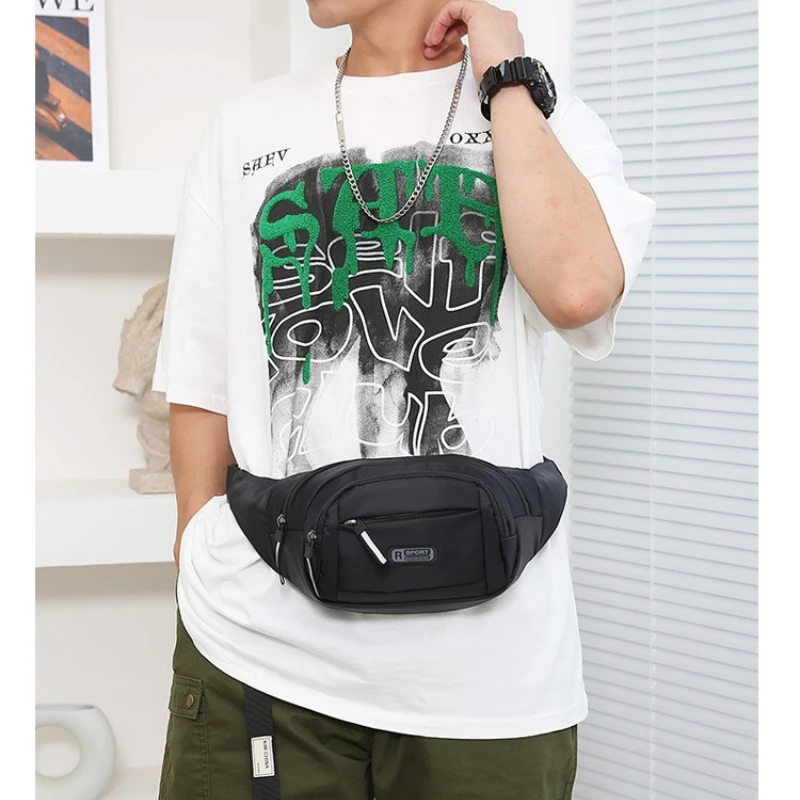 Canvas Waistpack New Canvas Waistpack Mobile Waistbag Men's Sports Outdoor Running Anti Theft Ultra Thin Lightweight Compact Travel Essential