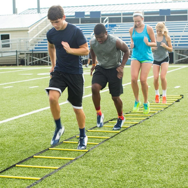 Scala per agilità Cinghie in nylon Calcio Calcio Attrezzatura per scaletta per allenamento di velocità Sport Fitness Corsa Strumento per scaletta per allenamento per riscaldamento - immagine 3