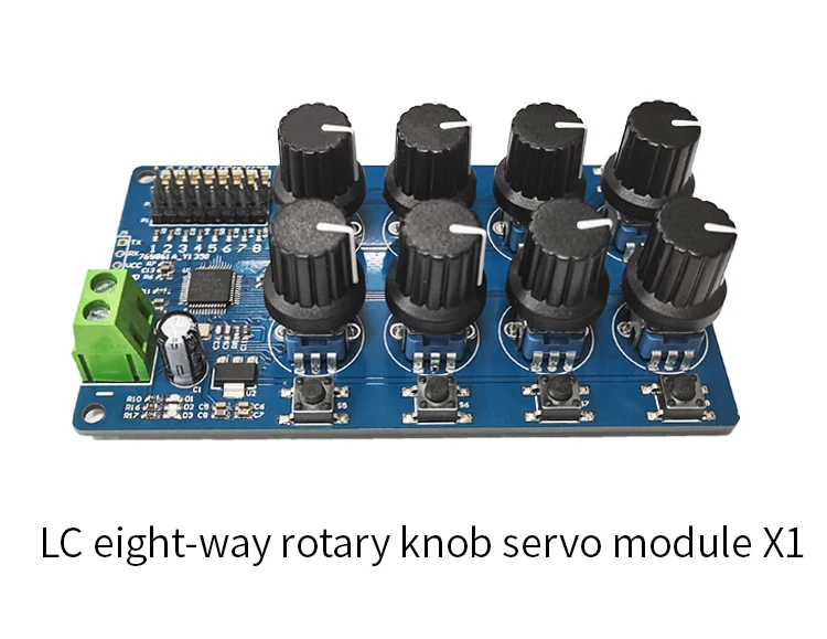 MG995 SG90 Debugging Board 8-Wege-Kanal-Servo-Controller-Modul Futaba Back Centerer – Detail 5