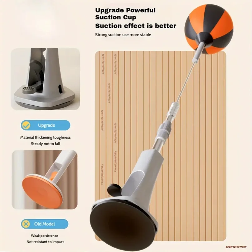 Sacco da Boxe Regolabile per Allenamento Indoor, Palla da Boxe per Riflessi, Strumento Ausiliario per l'Allenamento di Agilità - immagine 4
