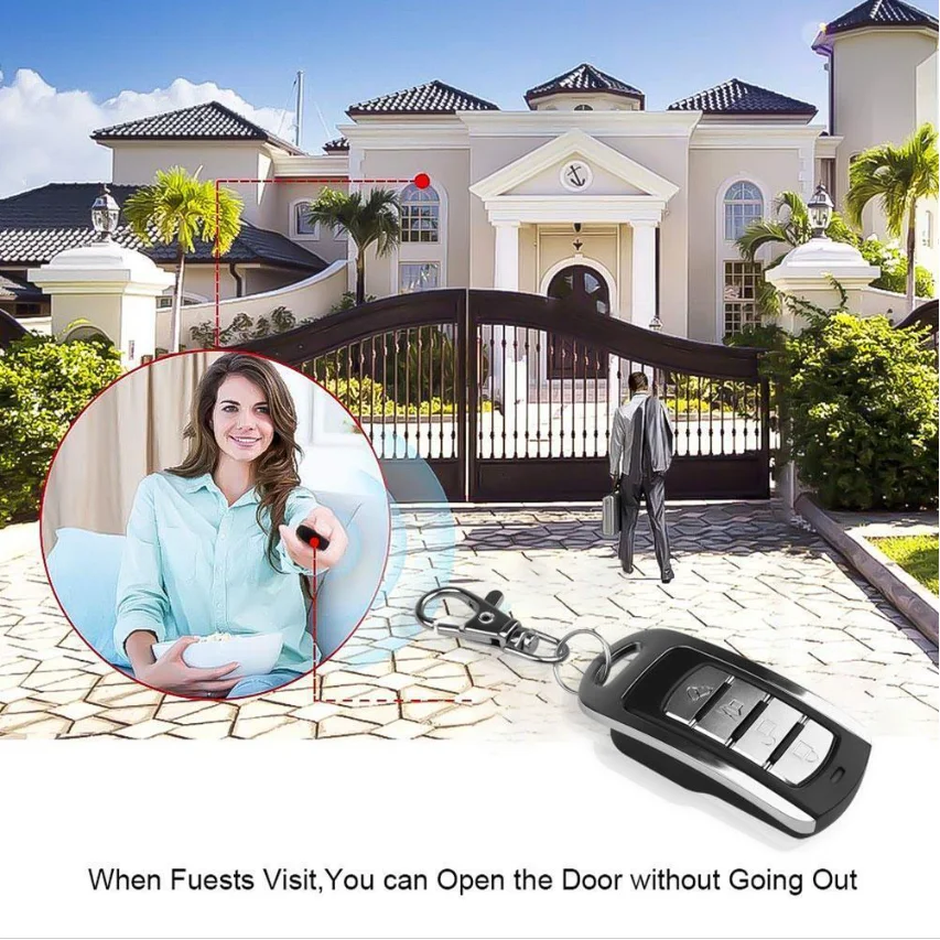 Garage Remote Control Duplicator 4 in 1 Universal Multifrequency Self-copying Gate 280MHz 868MHz 433MHz Rolling Code Opening Key 4 in 1 garage gate remote control multifrequency 280 868mhz keychain barrier 433mhz command fixed rolling code doorhan hormann