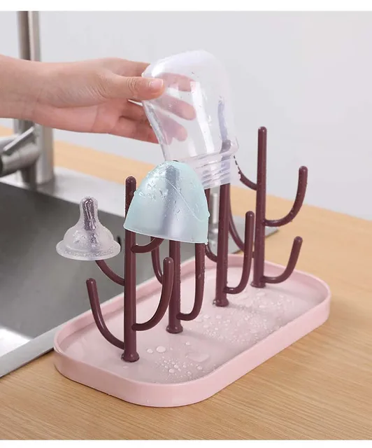 Multi Functional Baby Feeding Bottle Drain Rack Portable Cleaning