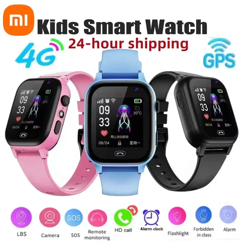 Xiaomi 2G Kids Smartwatch Electronic Watch SOS Wifi GPS Location Video Call Analogue Card Camera School Student Waterproof