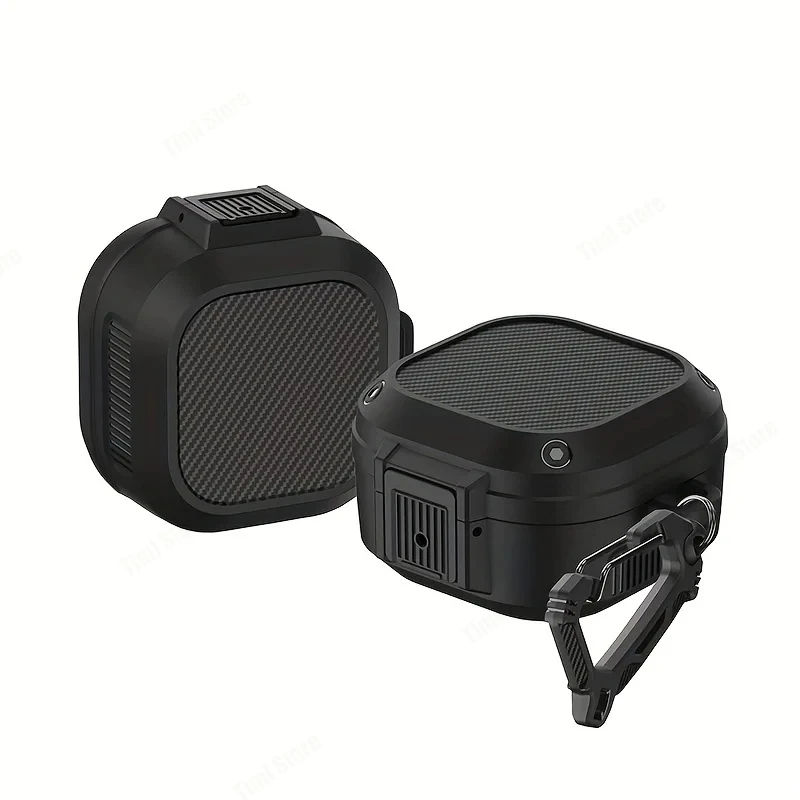 Enhanced Shockproof Protective Earbud Case with Hook - Sturdy Armor Cover