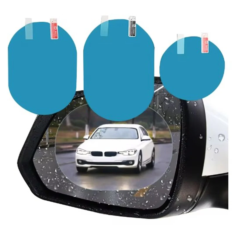 Car Rearview Mirror Protective Film Anti Fog Membrane Anti-Glare Waterproof Rainproof Car Sticker Clear Film