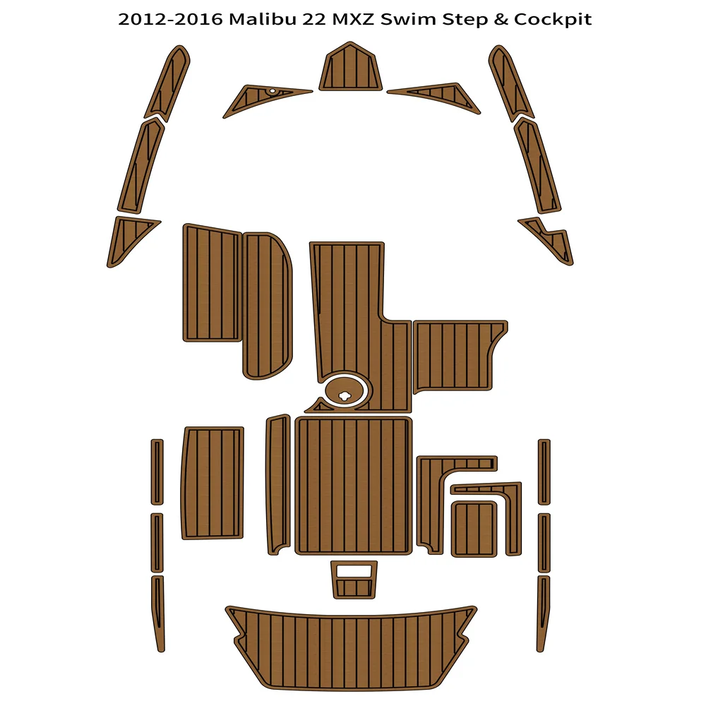

2012-2016 Malibu 22 MXZ, платформа для плавания, коврик для кабины, лодка из пеноматериала EVA, тиковый пол